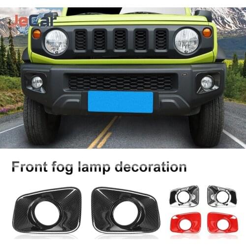 Car Stickers Lamp Hoods Car Front Fog Lamp Decoration Ring Cover Stickers For Suzuki Jimny 2019 Up Car Accessories