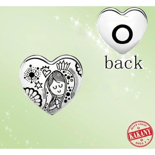 2020 New Mexico 925 Sterling Silver High Quality 1:1 San Guadalupe Charm, Heart Shaped Diy Bracelet, Womens Beads