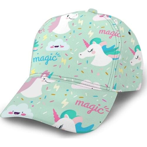 CINESSD 2020 Summer New Unisex Outdoor Sport Sunscreen Baseball Hat Running Visor Cap White Unicorns