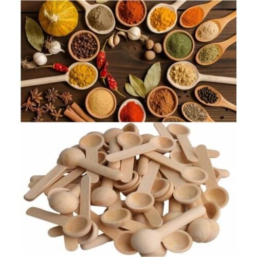 Wood Tea Spice Mini Spoon Set of 12 For Kitchen Dining Serving Wood Spice Spoon Set Kitchen Tool Dining Table Luxury Creative