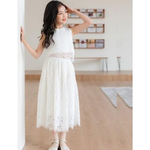 Kids Girls Child Outfits Tank Tops And Skirts Set Teen Girl Clothing Sets Summer 2021 Baby Children Clothes Suits With Lining