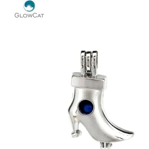 K775 5pcs/lot Ankle boot Lady Cage Locket Pendant Fairytale Party Essential Oil Diffuser