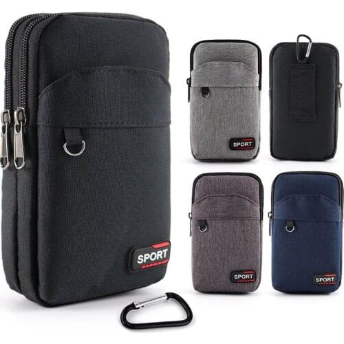 Multifunction Waterproof Oxford cloth Men mobile phone bag wear belt Large capacity Shoulder Bags Waist Pack Outdoor Pocket male