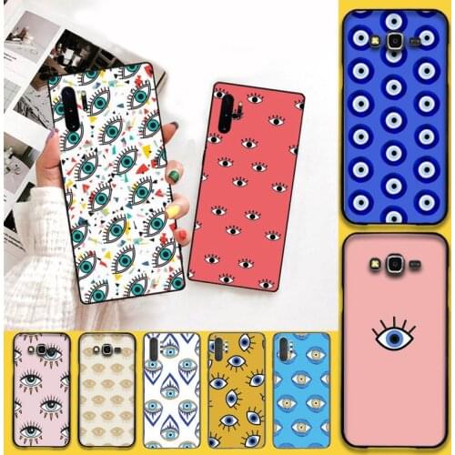 Fashion Evil eye Phone Case For Samsung Galaxy Note20 ultra 7 8 9 10 Plus lite J7 J8 Plus 2018 Prime