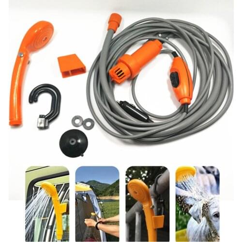 2M Portable Car Washer with Cigarette Lighter DC Cleaning Tool Car Washing Outdoor Camping Travel Car Shower Car Cleaning 12V