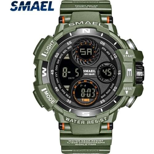 Mens Watches SMAEL Waterproof Watch Outdoor Sports Clock For Male Stopwatch Digital Quartz Wristwatches 8022 reloj hombre Watch