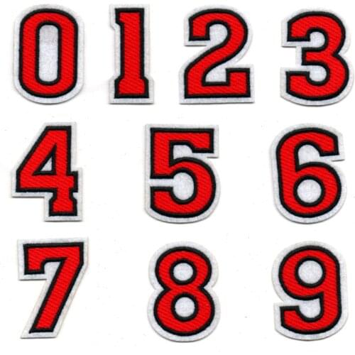 Letter Patch Sticker Iron on Clothes DIY Heat Transfer Applique Embroidered Applications Cloth Fabric Number Patches Decoration