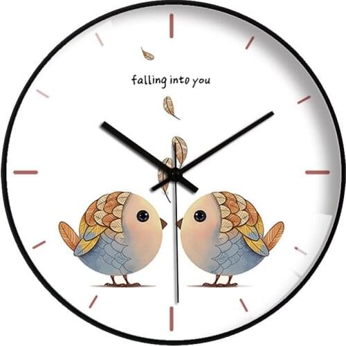 12 Inch 30CM Wall Clock Nordic Style Clock Bedroom Living Room Clock Silent Wall Watch