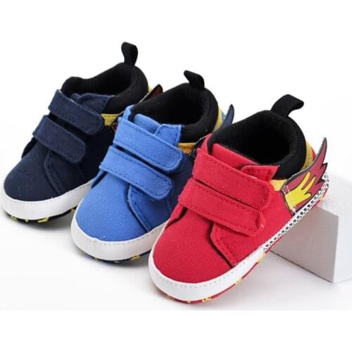 Baby boy girl Toddler shoes Anti-slippery Light soft Comfortable Canvas shoes With wings Trainers spring autumn Casual shoes