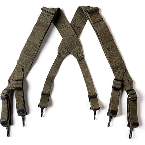 WWII WW2 KOREAN WAR VIETNAM US ARMY M1945 SUSPENDER X STRAP OUTDOOR