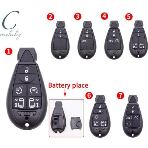 Cocolockey Car Remote Smart Key Shell Fob Fit for Chrylser 300C JEEP Commander Grand Cherokee Car Key 6Buttons Replacement