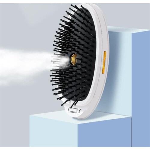 Portable Electric Hair Ionic Brush Steam Spray Comb Fast Hair Straightener Negative Ion Comb Anti Hair Loss Scalp Massage Comb