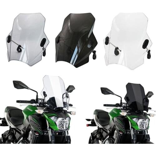 Motorcycle Adjustable Wind Screen Windshield For BMW G310R R1150 F800R KAWASAKI Z650 Z900 Z1000 Z800 Z750 Z250 Z300 Z400