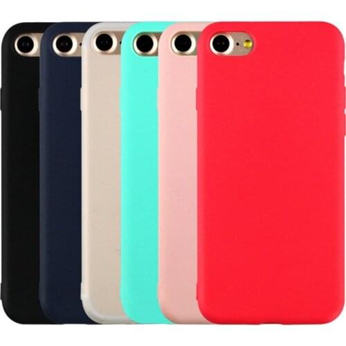 Macarons Candy Color TPU Silicone Frosted Matte Case for iPhone 7 6 6S Plus 5 5S Soft Back Cover for iPhone 6Plus 7Plus Cases