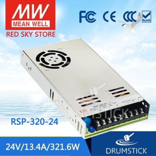 Smoothly MEAN WELL RSP-320-24 24V 13.4A RSP-320 24V 150W Single Output with PFC Function Power Supply