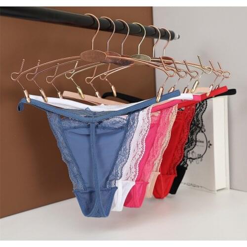 1Pcs New Sexy Lace Women Panties Thong Soft Breathable Seamless G-string Lingerie Bow Underwear Hollow Out Panties Accessories
