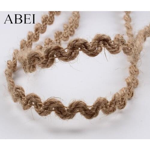 10mm 10Yards Braided Jute Rope Hemp String DIY Cords Linen Thread Handmade Burlap Crafts Floral Gift Packing Ribbon Lace