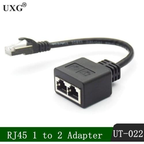 Eight core network cable splitter one point two adapter network extender CAT6/CAT5 RJ45 simultaneous Internet IPTV broadband