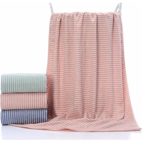 Japanese Cotton Stripe Absorbent Bath Towel Thicken Bath Towels for Adults Wrap Chest Towel Home Daily Bathroom Towels Toalla