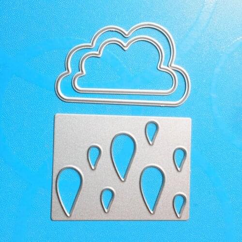 YLCD955 Cloud Rain Metal Cutting Dies For Scrapbooking Stencils DIY Album Cards Decoration Embossing Folder Craft Die Cuts Mold