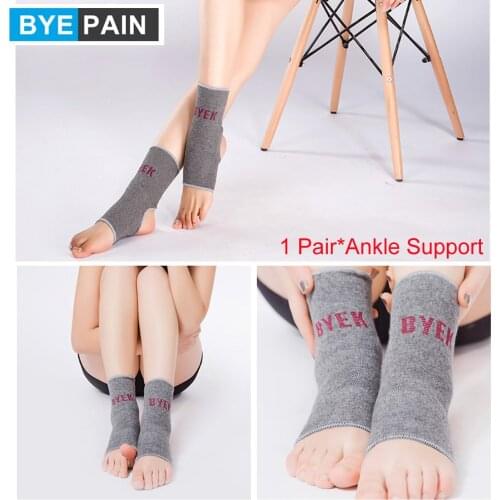 1Pair Magnetic Therapy Massage Ankle Wrap Elastic Sports Ankle Support Brace for Cycling Yoga Basketball Foot Joint Women Men