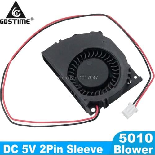 1 Pieces Gdstime DC 5V 2Pin 50mm 50x10mm 5cm Micro Blower Cooling Fan
