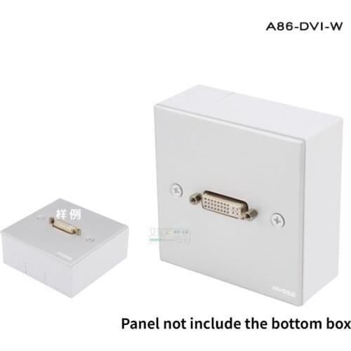 1Pcs conference room hotel type 86 one bit DVI in-line panel male and female conversion docking socket DVI24+1 stage