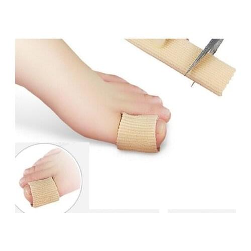 10pcs/lot 10 cm Toe Protector Fabric Gel Tube Ribbed Bandage Finger Pain Relief Cover for Feet Corns Pedicure