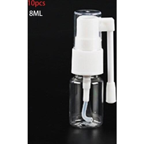 10Pcs Clear Roatation Empty Spray Bottle Reflillable Nasal Atomizer Elephant Nose Sprayer Liquid Makeup Water Container
