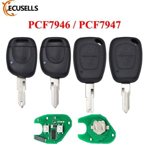 2/3 Button Remote Key Car Key Fob PCF7946 Chip PCF7947AT 433Mhz For Renault Twingo Clio Master KANGO VAC102 NE72 Blade