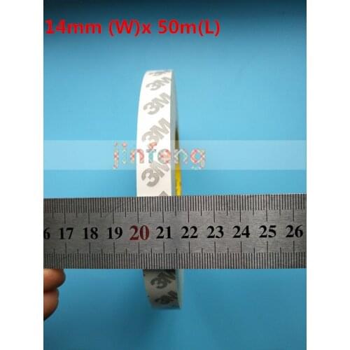 2pcs x Blue High Temperature Resistant Double Sided Adhesive Sticker for TV backlight LED Strips Back Tape 14mm (W)x 50m(L)