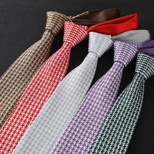 6cm knitted tie fashion simple men tie business professional leisure neckties men gift accessories