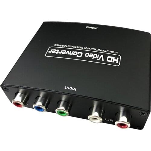 YPbPr To HDMI-compatible 1080p Video Audio Converter Adapter for DVD PSP Xbox360 PS2 To HDTV Monitor 5RCA RGB To HDMI-compatible