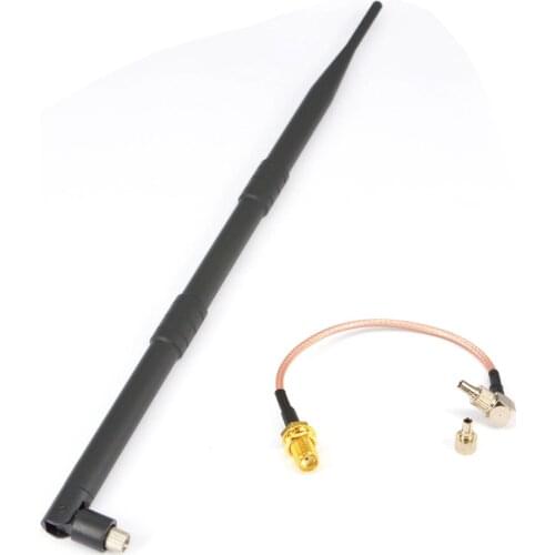 4G LTE Antenna 9dB 3g 4g lte Aerial SMA Plug for Huawei + SMA Female to TS9 and CRC9 two ways RG316 Coaxial Cable