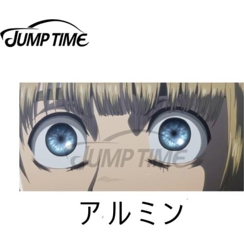 JumpTime 13 x 8.2 cm Armin Eyes Titan Car Sticker VAN Personality Laptop Decal Camper Silhouette Windows Auto JDM Assessoires