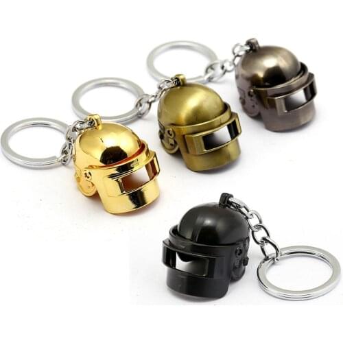 Game Playerunknowns Battlegrounds Keychain Special-Forces Level 3 Adjustable Helmet 3D Pendant PUBG Keyring Souvenir