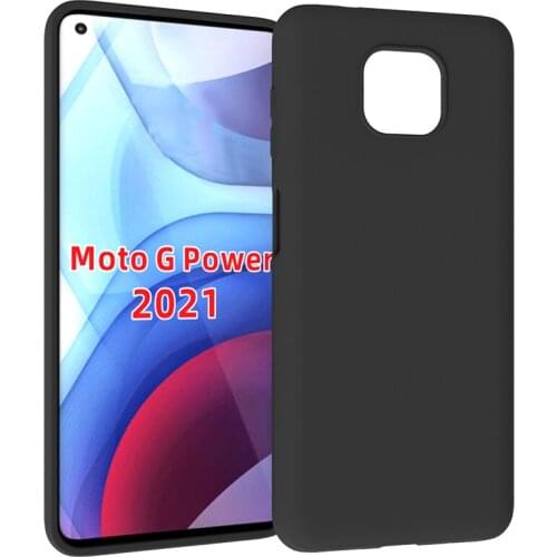 Black matte Non-Slip Skid-proof Soft TPU Transparent Silicone Clear Case Cover for Motorola Moto G Power 2021