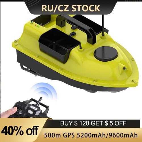 GPS Fishing Bait Boat w/ 3 Bait Containers Automatic Bait Boat 400-500M Remote Range Fishing Accessories Sea Fishing Tackle 2021