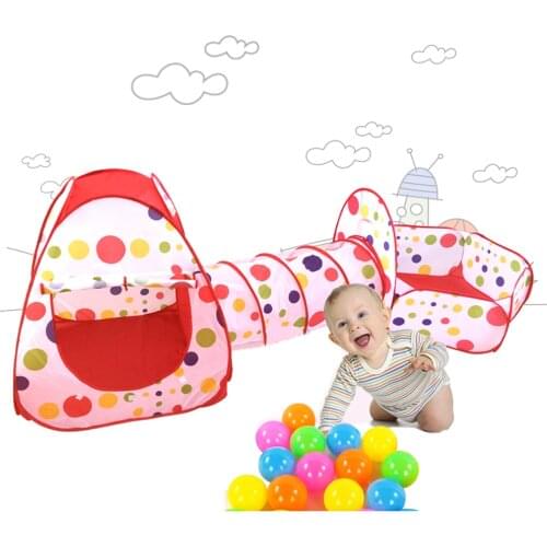 Baby Pop-up Play Tent ChildrenTunnel Kids Play House Baby Ocean Ball Pool Outdoor Fun Toy Tents
