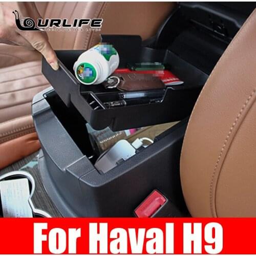 For Haval H9 2015 2016 2017-2019 Car armrest box storage box central storage compartment compartment storage box car Accessories