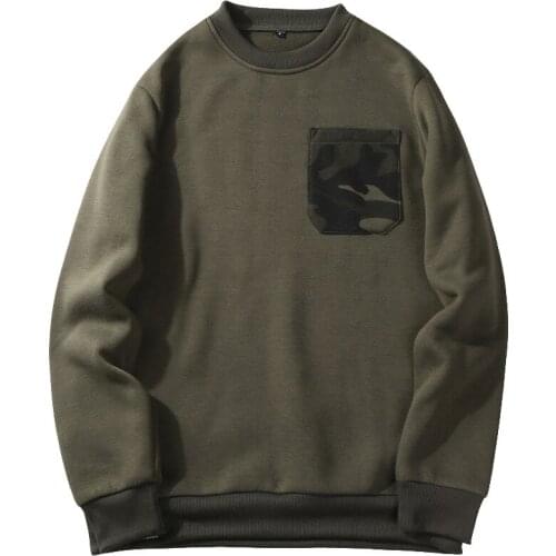 Mens Sports Fleece Leisure Camouflage Pockets To Keep Warm Without Cap