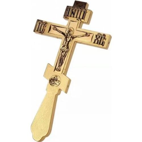 Holding Jesus Cross Eastern Orthodox Church Cross Russian 26cm Standing