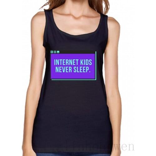 Internet Kids Never Sleep Tank Top S-XXL Building Spring Autumn Customize Kawaii Famous Pictures Tops Tee Vest