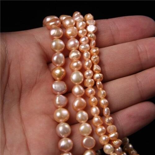 Irregular Natural Pink Pearls Beads Nuggets 4-9mm Baroque Freshwater Pearl Beads For DIY Jewelry Making Supplies Wholesale 14"