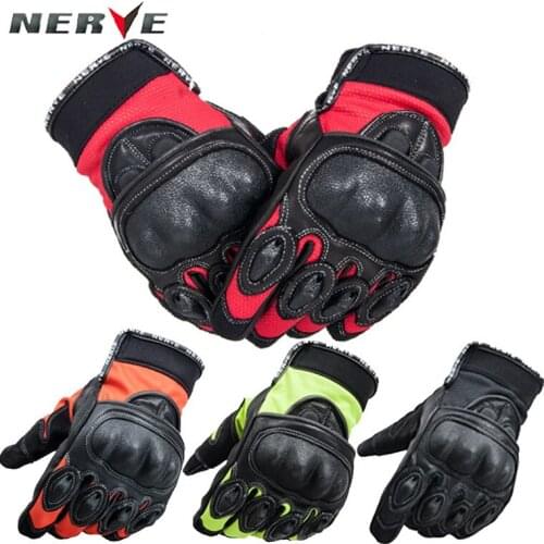 2019 New Fashion NERVE KQ-016 German summer motorcycle gloves breathable drop resistance knight riding gloves leather gloves