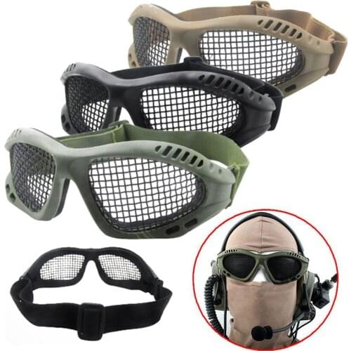 High Quality Hunting Tactical Paintball Goggles Eyewear Steel Wire Mesh Airsoft Net Glasses Shock Resistance Eye Game Protector