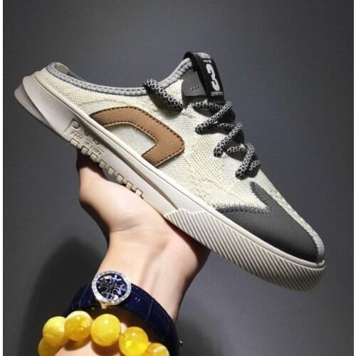 Autumn Men Slippers Shoes 2020 Fashion Mesh Slippers Fashion Beach Sandals Casual Flat Slip On Flip Flops zapatos hombre