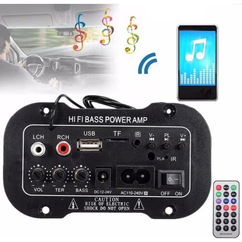 50W Amplifier Board Audio bluetooth Amplificador USB FM Radio TF Player Subwoofer DIY Amplifiers For Car Truck RV Camper Etc