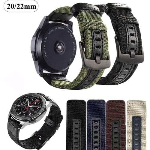 20 22mm Leather+Nylon For Xiaomi Amazfit GTS 2/2e/GTS2 Mini/GTR 42 47mm/GTR2/2e/Stratos 2/3 Bracelet Watch Bip U/S Straps Correa