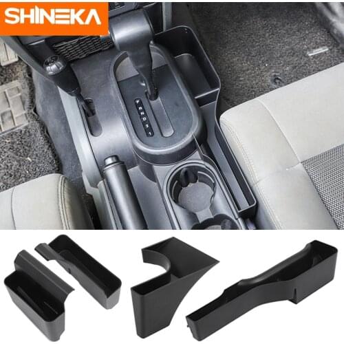 SHINEKA Stowing Tidying Car Gear Shift Storage Box Handbrake Organizer Accessories for Jeep Wrangler JK 2007 2008 2009 2010